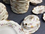 a table with a lot of plates and bowls on it
