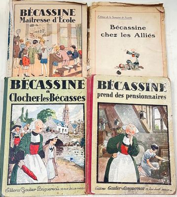 three books of french children ' s literature, including a picture of a woman and a man