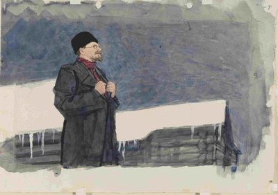 ANATOLY ZYKOV (1930–2008) Mikhail Kalinin. Illustration pour…