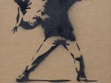 painting of a man throwing a bird with a bird in his hand