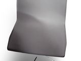 the chair is made of plastic and has a metal frame