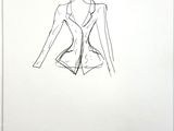 un dessin représentant une veste de femme sur un mannequin, mannequin, mannequin, mannequin, mannequin, mannequin, mannequin, mannequin, mannequin