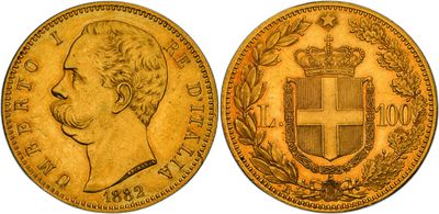 a gold sovereign coin with the image of a man in a crown on it