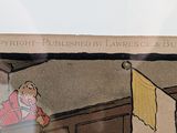 a drawing of a man sitting in a chair in the corner of a room