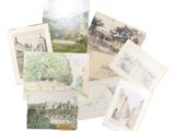de nombreuses photos représentant toute une série de bâtiments et d'arbres différents