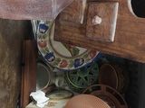 a suitcase that is sitting on a shelf in a room