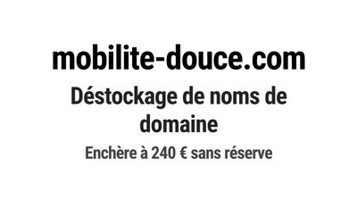 Nom de domaine mobilite-douce.com.