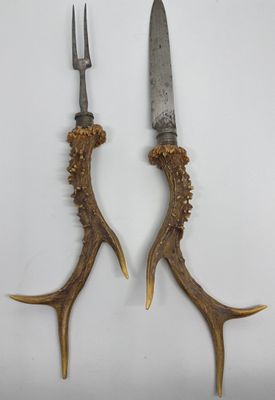 297. Service à découper le gibier, début XXe siècle, manches…