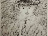 un vieux dessin représentant un homme coiffé d'un chapeau