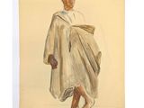 un dessin représentant un vieil homme vêtu d'une robe blanche et d'un turban