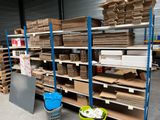 many shelves with boxes and boxes on them in a warehouse