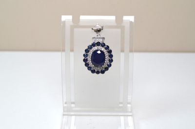 une photo d'une paire de boucles d'oreilles dans une vitrine