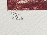 a picture of a piece of paper with a red and white design on it