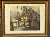 une image représentant un tableau d'un moulin à eau au bord d'une rivière