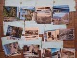 many old postcards on the floor of this room