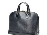 louis vuitton black epi leather handbag with gold hardware