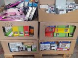two cardboard boxes that are stacked on top of each other