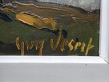 une photo d'un tableau posé sur le rebord de la fenêtre d'une maison