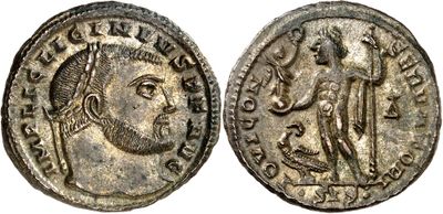 a silver coin with an image of a man on it