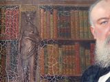painting of a man with a beard and a black shirt