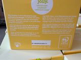 a box of jellyy on top of a pile of boxes