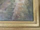 a picture of a painting of a woman in a dress