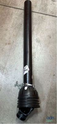 a close up of a metal pole with a chain around it