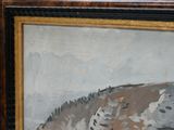a painting of a pheasant sitting on a table
