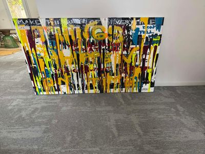 Tableau street Art "THINGS HAPPEN ON TIME"