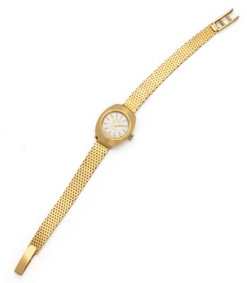 Montre-bracelet pour dames en or jaune 18 carats