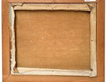 an old picture of a picture frame with a piece of paper in it