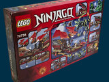 a box with a lego ninja set inside of it