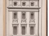 an open book with a drawing of a building on it