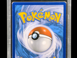 a close up of a card with a pokemon ball on it