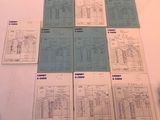 six pages of a table with a bunch of different types of papers