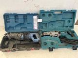 a blue tool case with tools in it on a table