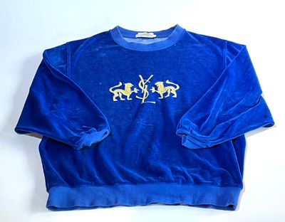 YVES SAINT LAURENT, Variation. Sweat à manche 3/4 en coton et polyeste - Photo 1