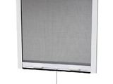 a close up of a white motorized screen on a white wall
