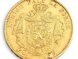 an image of a close up of a gold coin on a white background