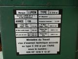 a label on the side of a machine that says luren type