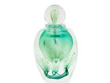 an image of a green glass bottle with a flower inside