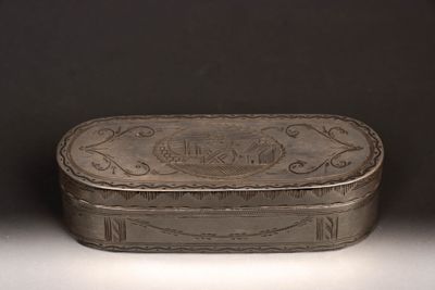 Tabatière en argent, intérieur vermeil début XIX° - Photo 1