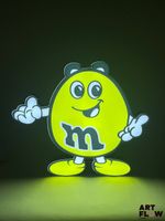 Caisson lumineux M&M's jaune (photo 2)