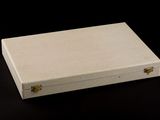 a white box that is sitting on a black table