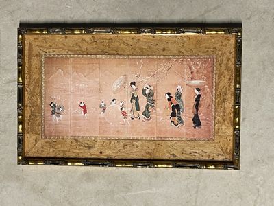 a picture of a painting on the wall of a room