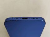 a close up of the back of a blue iphone 6g