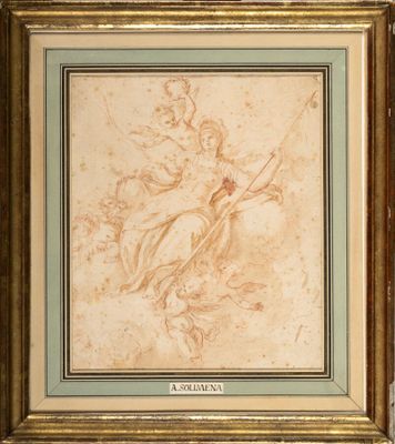 une peinture représentant une femme tenant un oiseau dans sa main