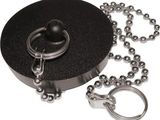 a metal ball chain with a metal ring attached to it
