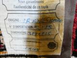 a label on a piece of paper with a picture on it