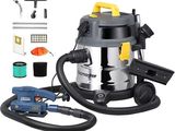 une photo d'un aspirateur à eau avec ses outils et accessoires